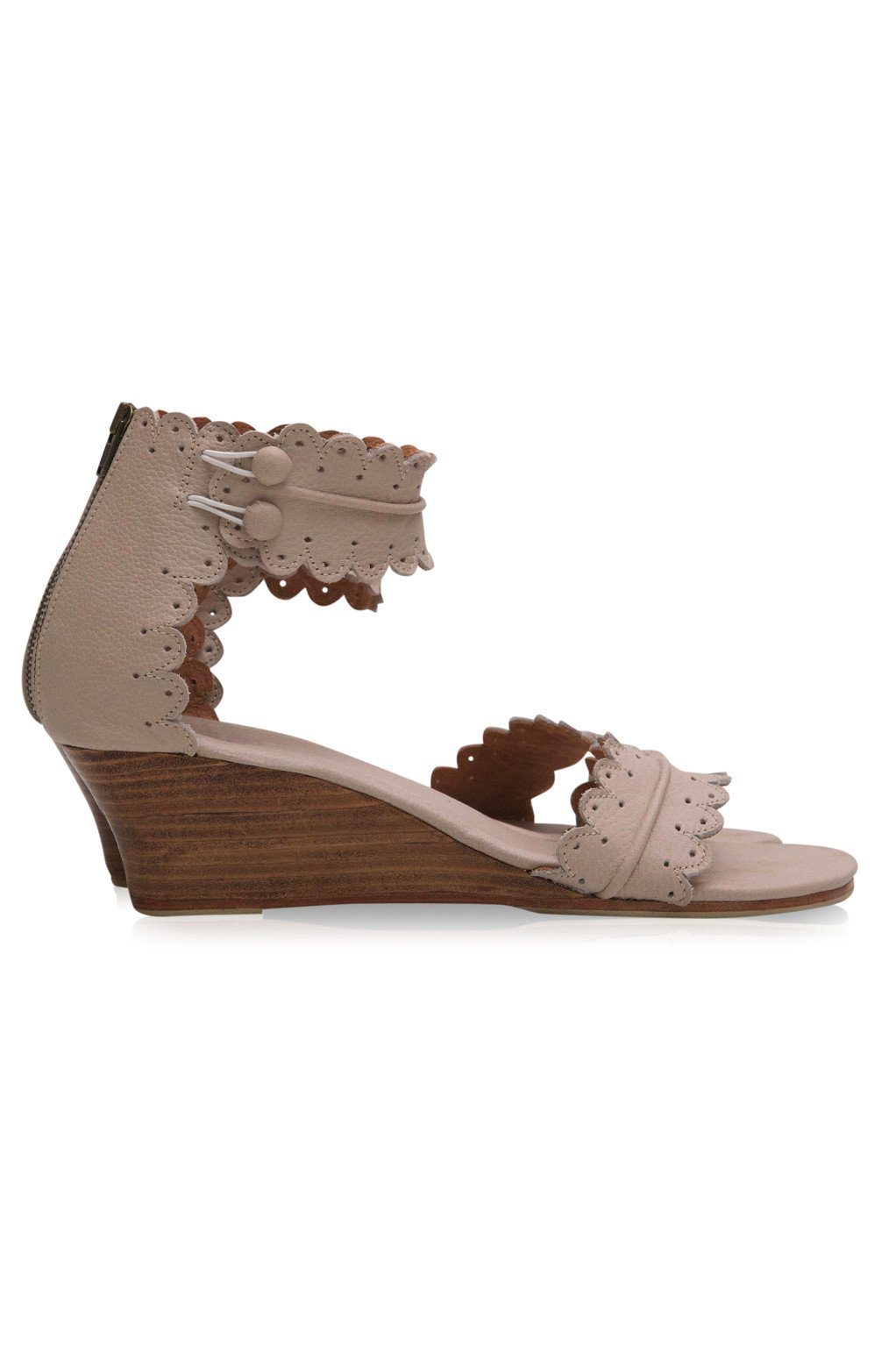 Magdalena Wooden Wedge Sandals