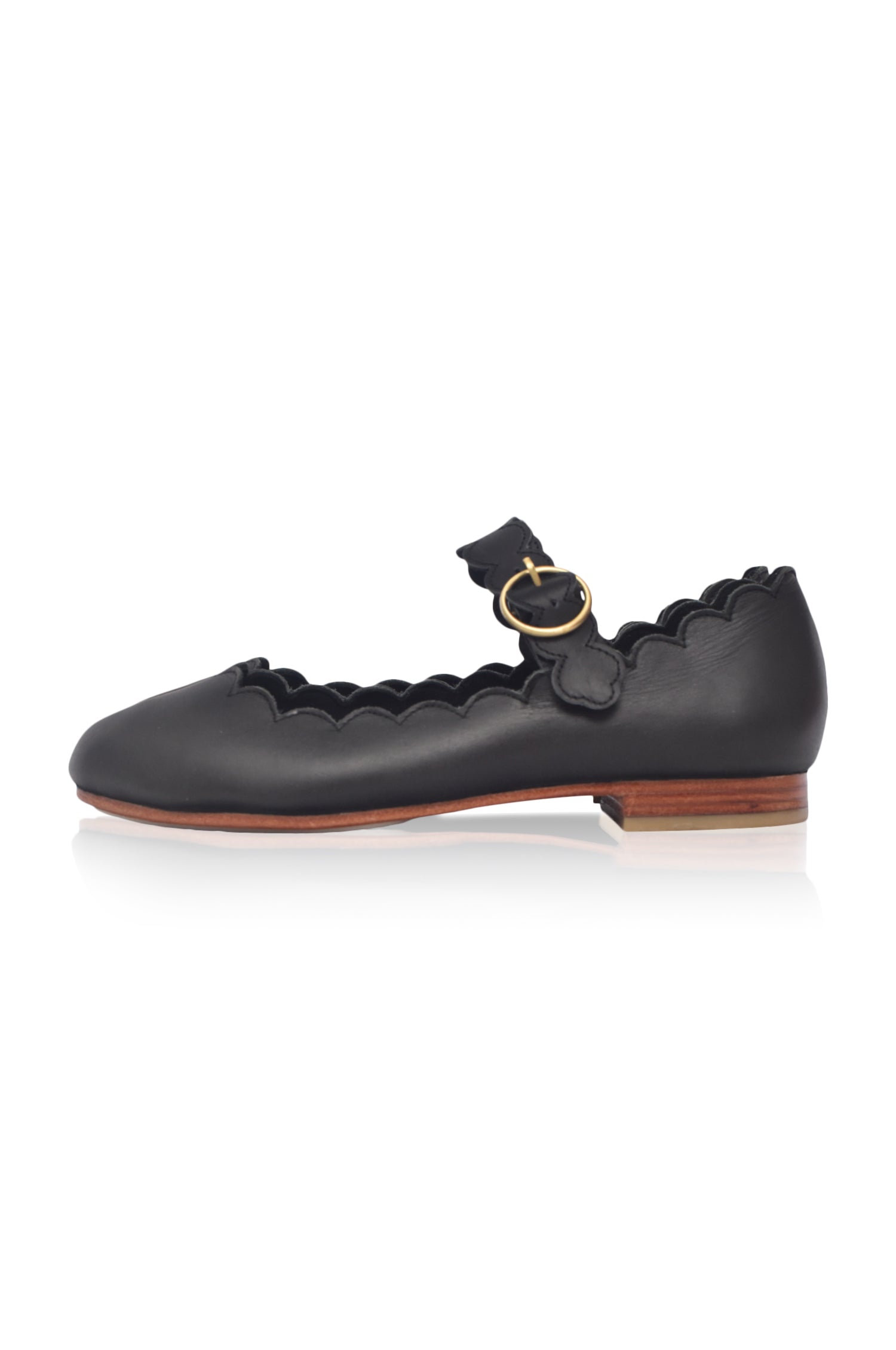 Mia Rosa Scalloped Mary Jane Flats