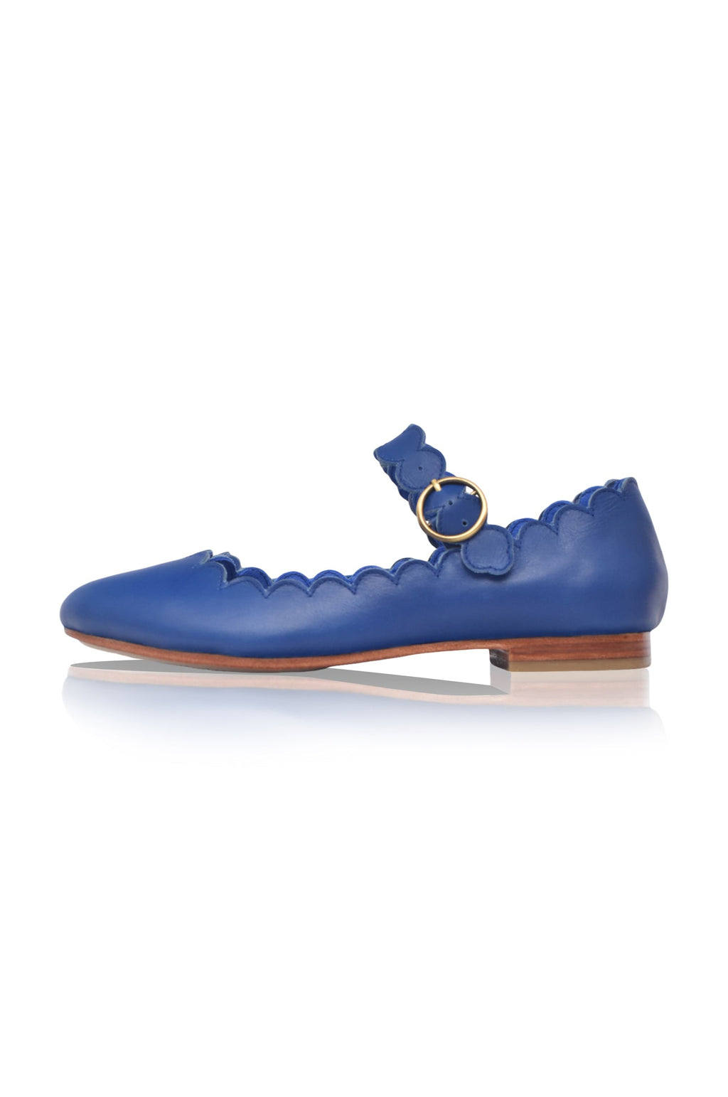Mia Rosa Scalloped Mary Jane Flats