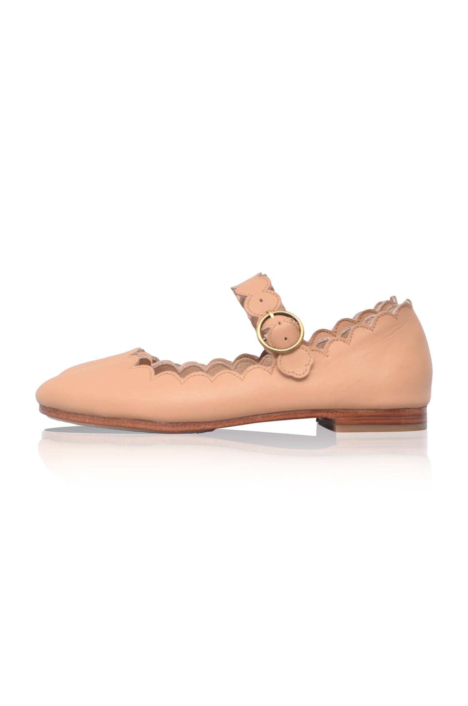 Mia Rosa Scalloped Mary Jane Flats