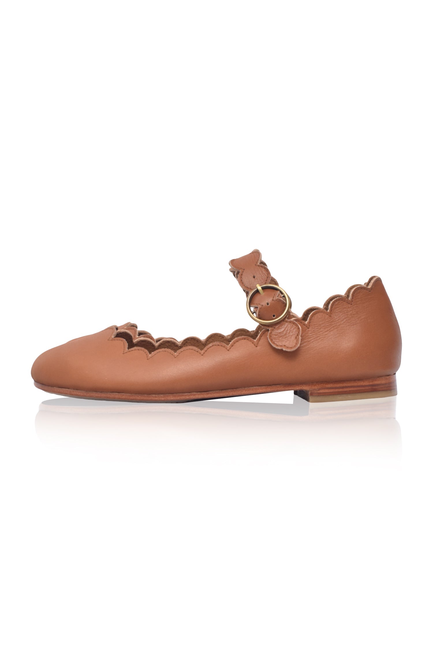 Mia Rosa Scalloped Mary Jane Flats