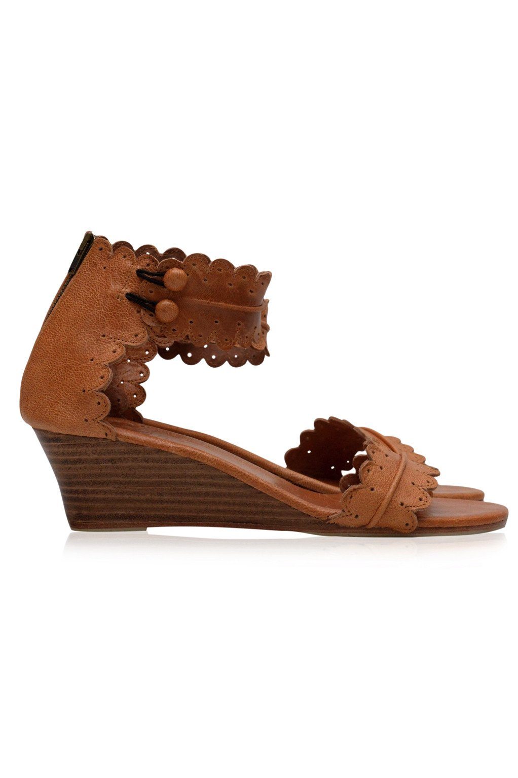 Magdalena Wooden Wedge Sandals