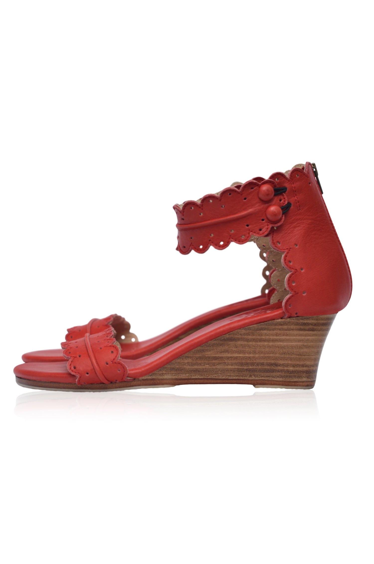 Magdalena Wooden Wedge Sandals