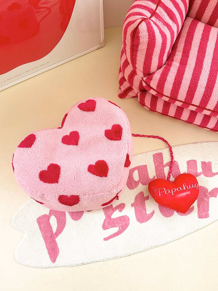 Polka Heart Pink Love Stool
