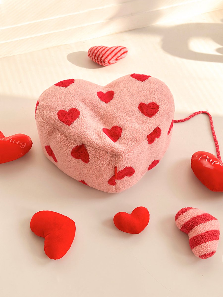 Polka Heart Pink Love Stool