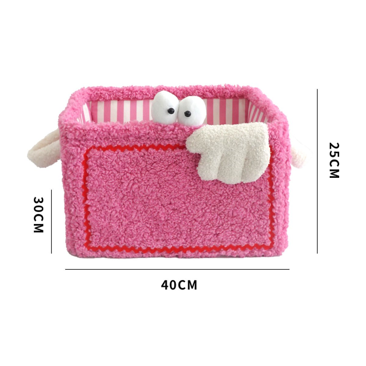 Quirky Monster Striped Storage Basket