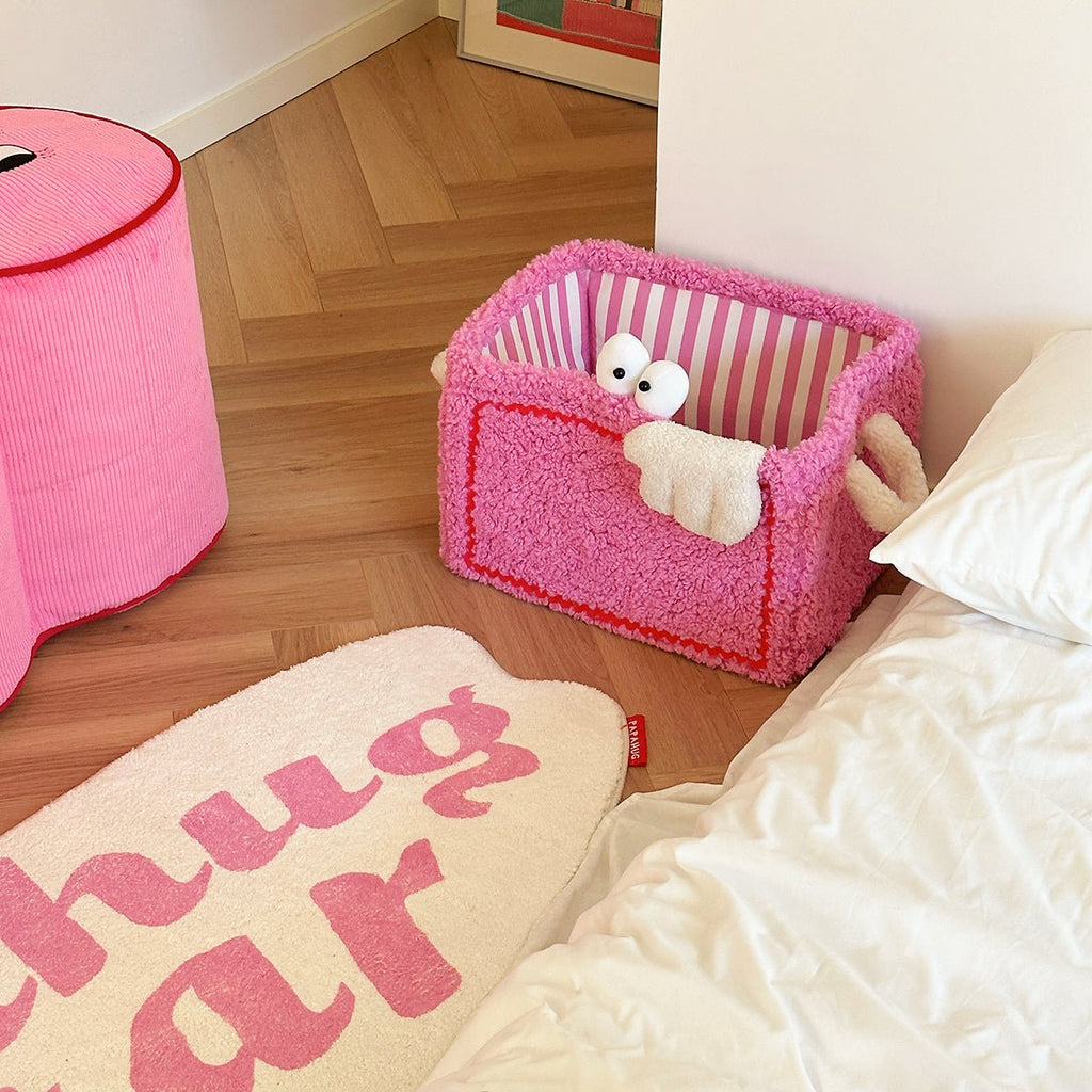 Quirky Monster Striped Storage Basket